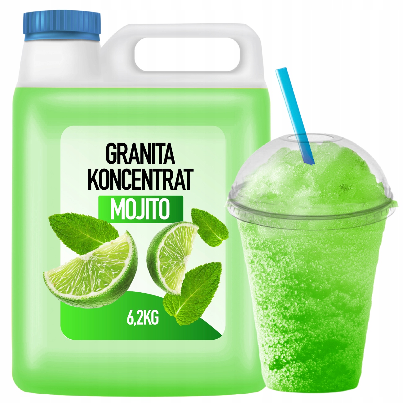 Syrop Mojito Do Granity Koncentrat Mojito 6,2KG Zielony 5L Slushy