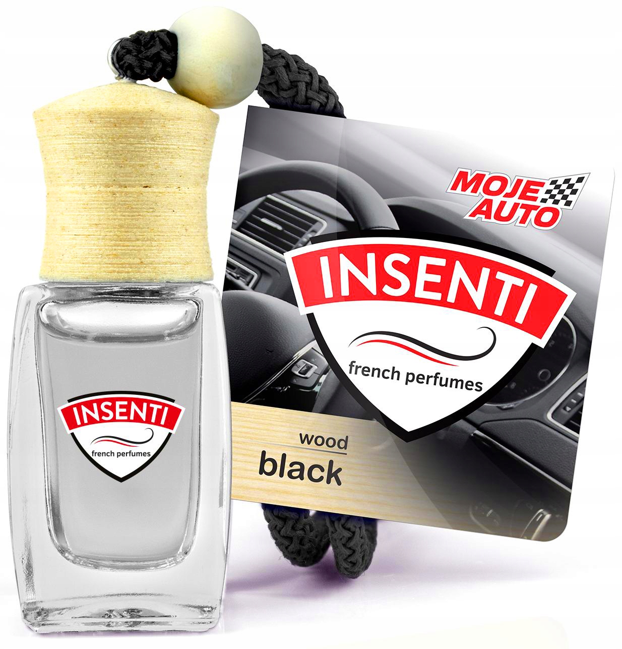 МІЙ АВТО-INSENTI ДЕРЕВО КУЛОН ЗАПАХ ЧОРНИЙ