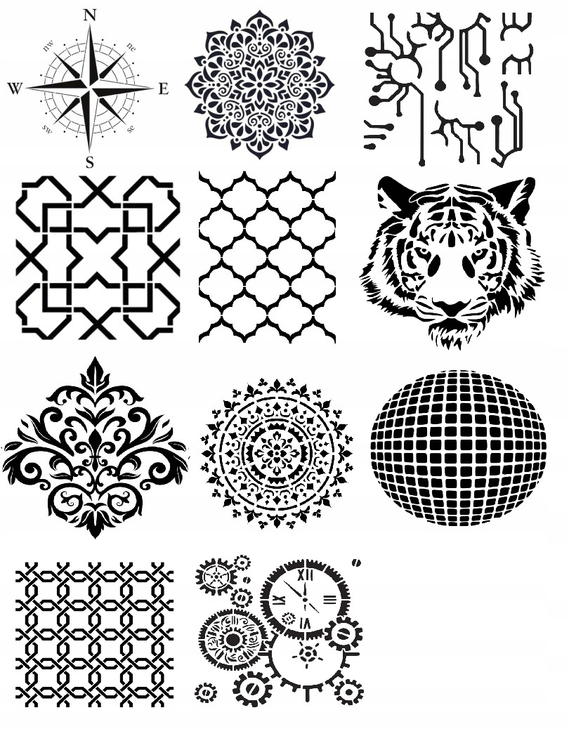 Malířská šablona Mandala Architektonický beton Dekorativní omítka