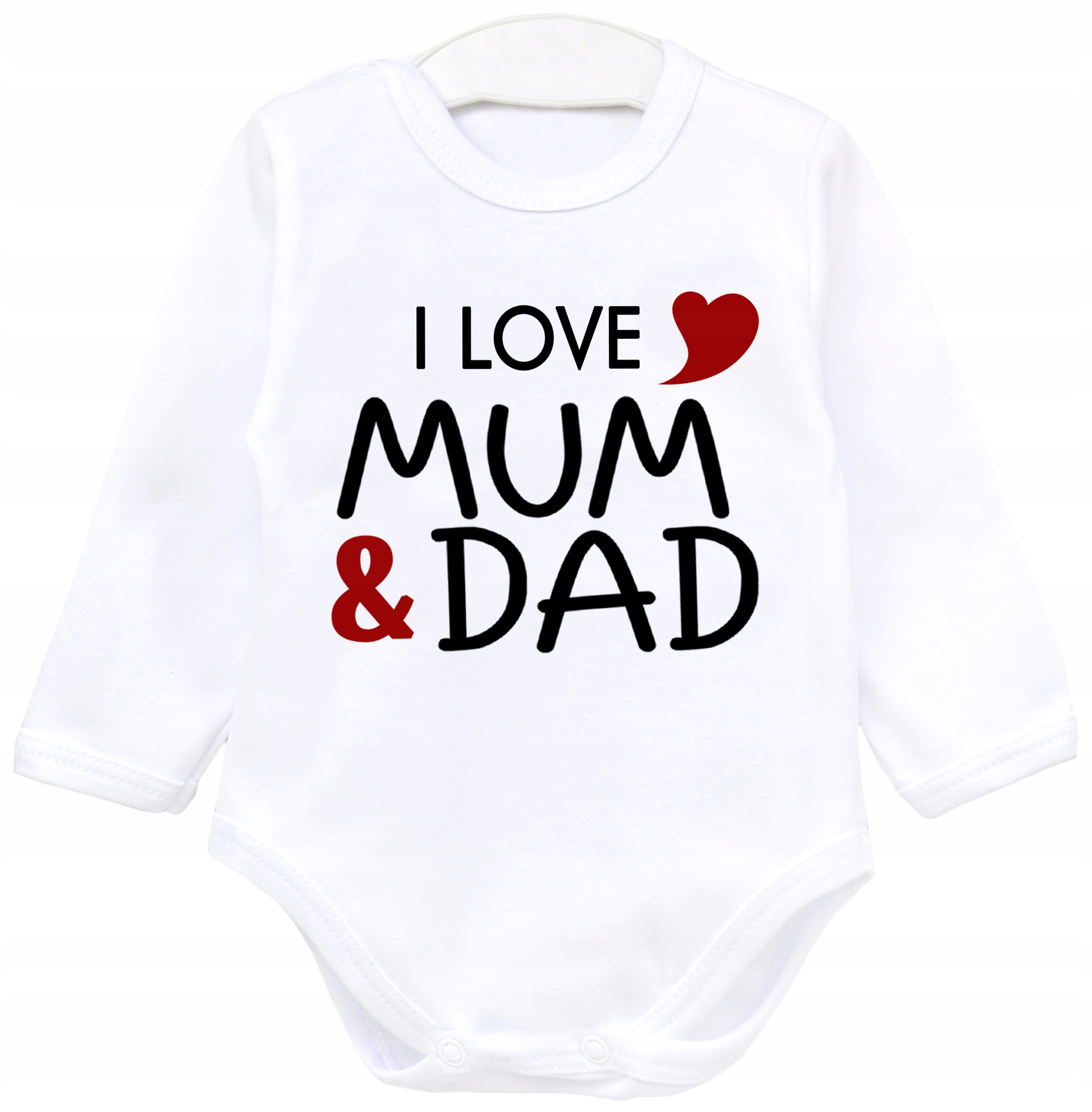 

Body z nadrukiem I love mum&dad dł rękaw r. 74