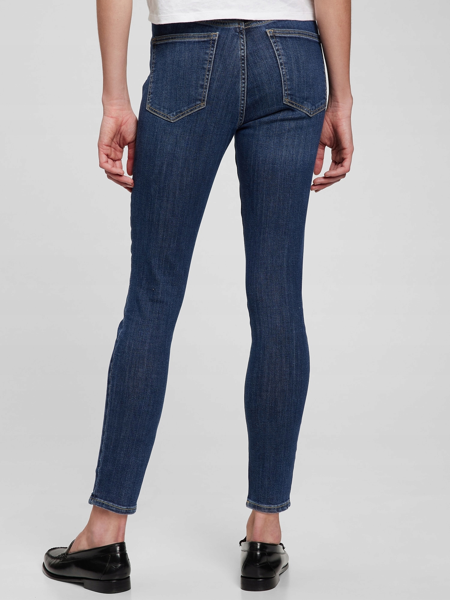 Gap Džíny skinny high rise med cyrus modrá