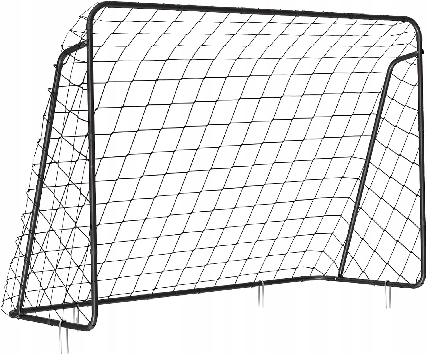 Bramka piłkarska przenośna 215 x 150 x 76 cm mtalowy stelaż składana