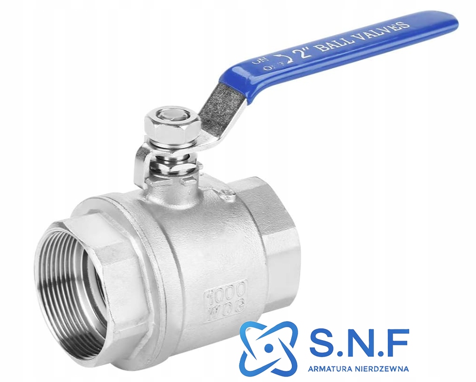 Zawór Kulowy 2" 2-częściowy Nierdzewny Gw/gw SS304