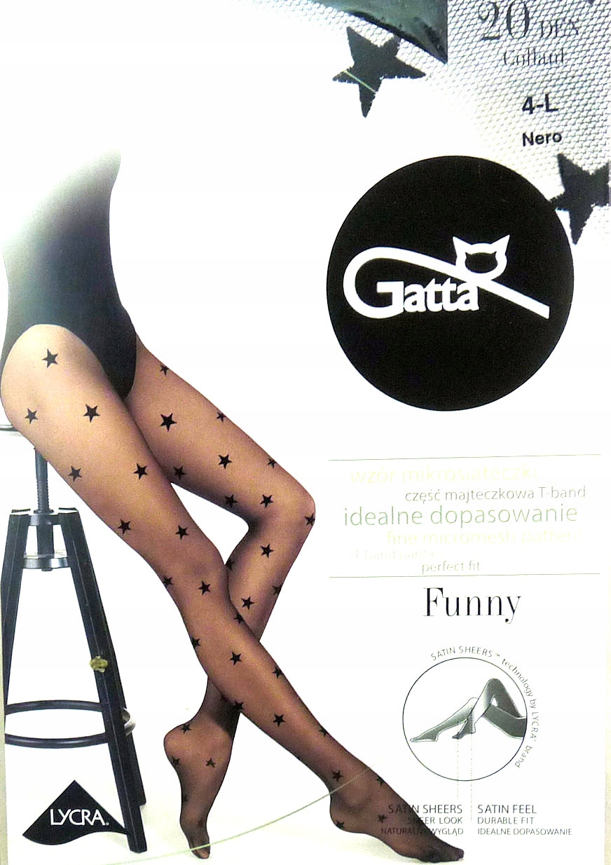 

Gatta Funny 06 R3 rajstopy gwiazdki 20 Den black
