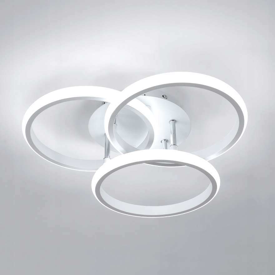 Lampa Sufitowa Led Żyrandol Biały Nowoczesny Do Salonu Okragly 40W 6500K