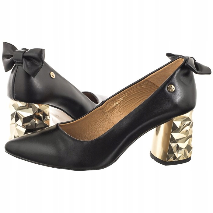 Dámské boty Boty na podpatku Maciejka Černá kůže 05334-01/00-1