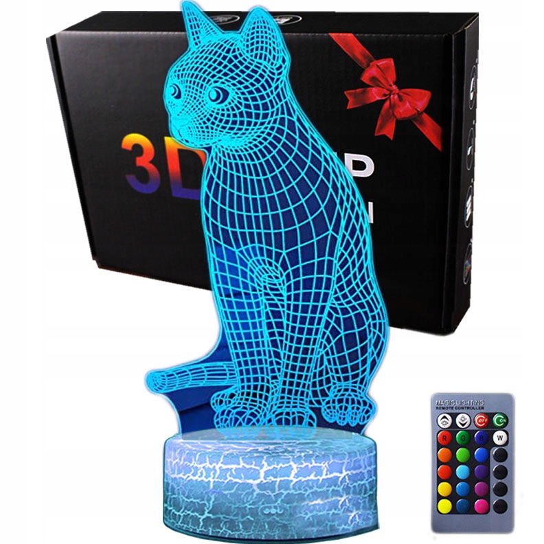 

Lampka 3D nocna led usb pilot Kotek Kot