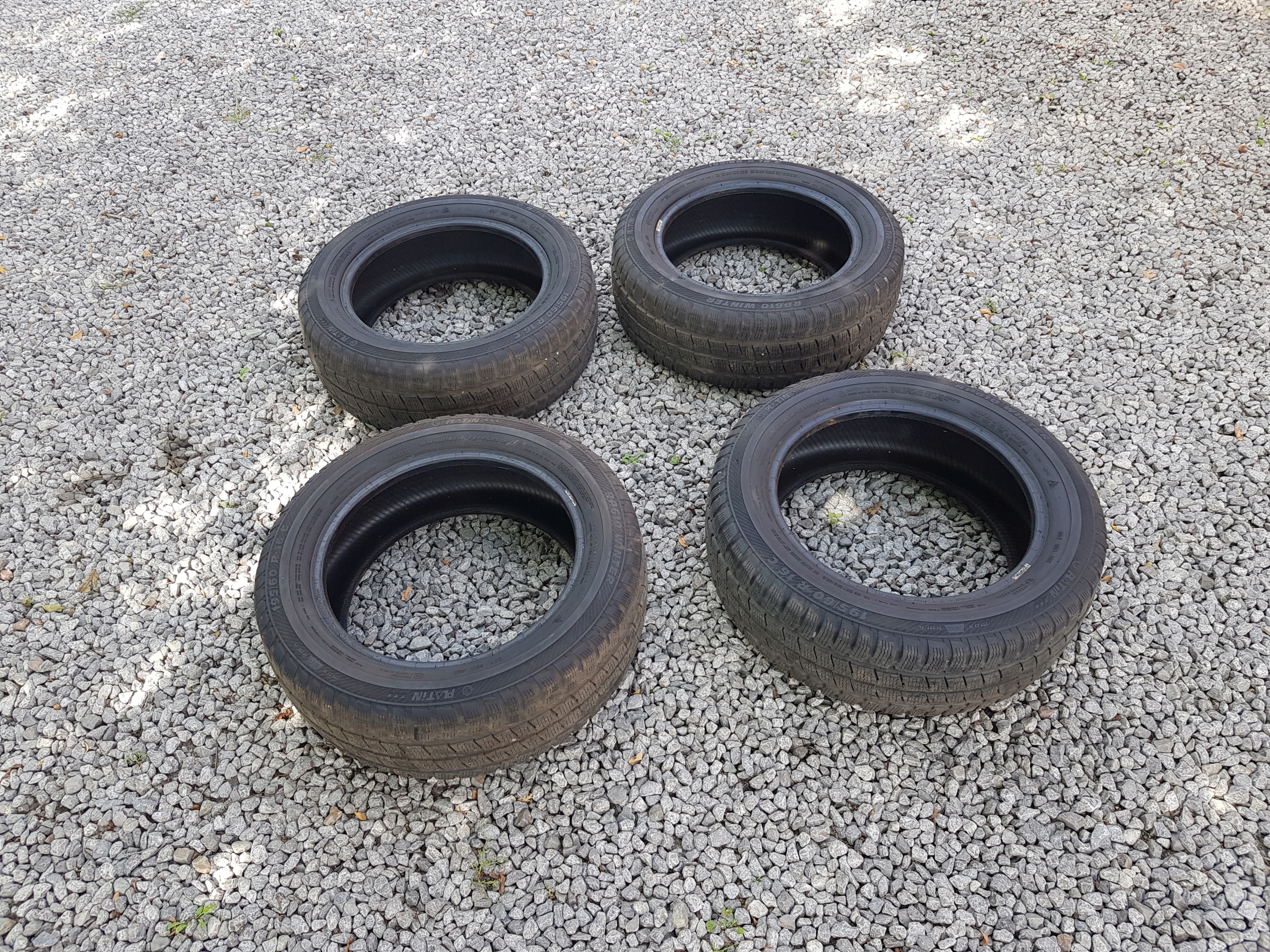 4X OPONY ZIMOWE 7,5MM PLATIN 195/60 R16C KOMPLET NA BUSA/VANA