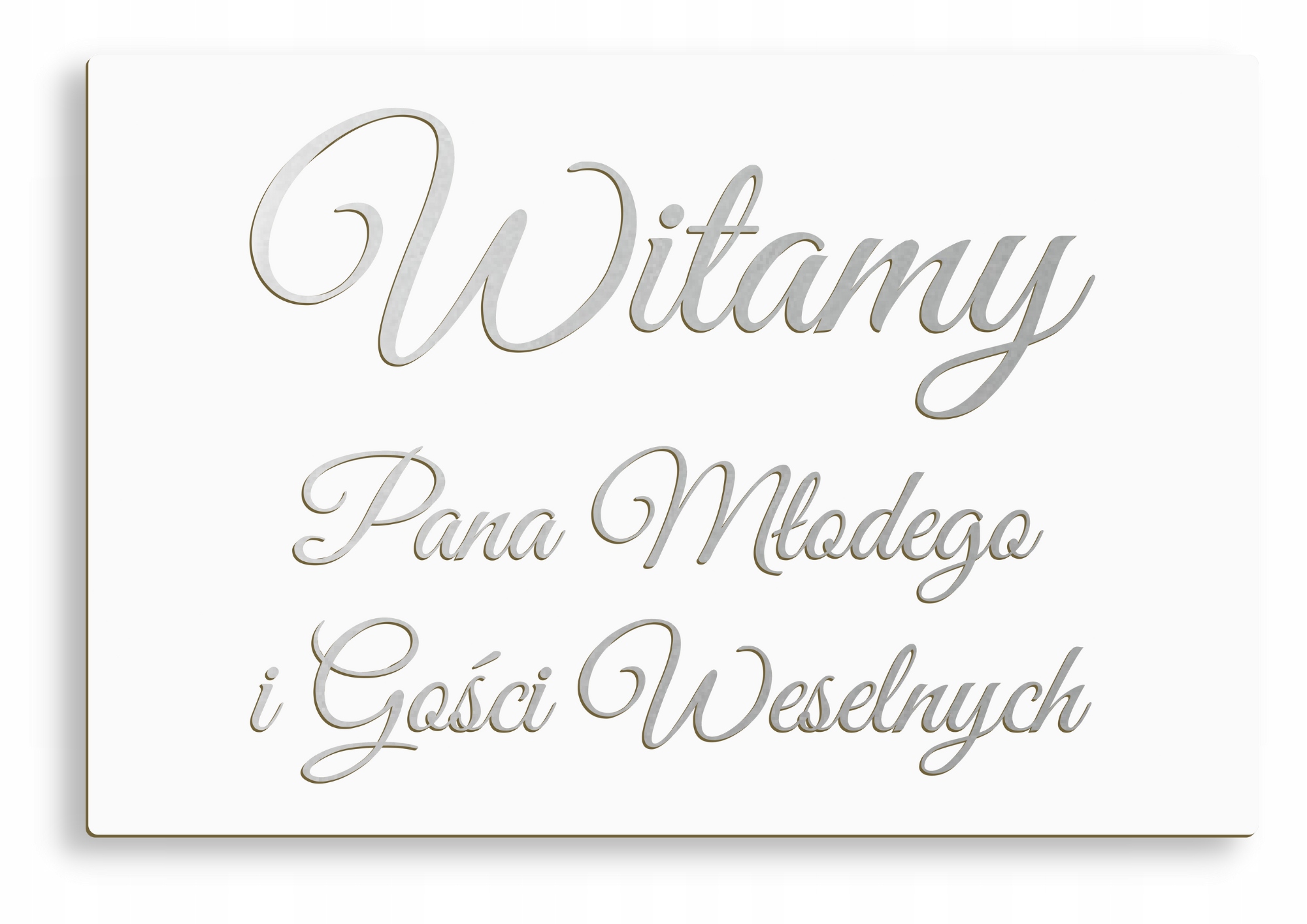 

Tablica powitalna wesele ślub srebr napisy 60x40cm