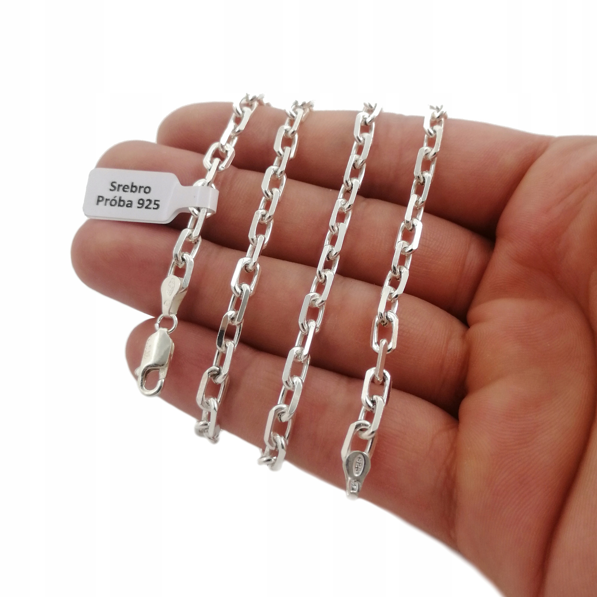 

Łańcuszek Srebrny Ankier Pełny 4,5 MM Próba 925