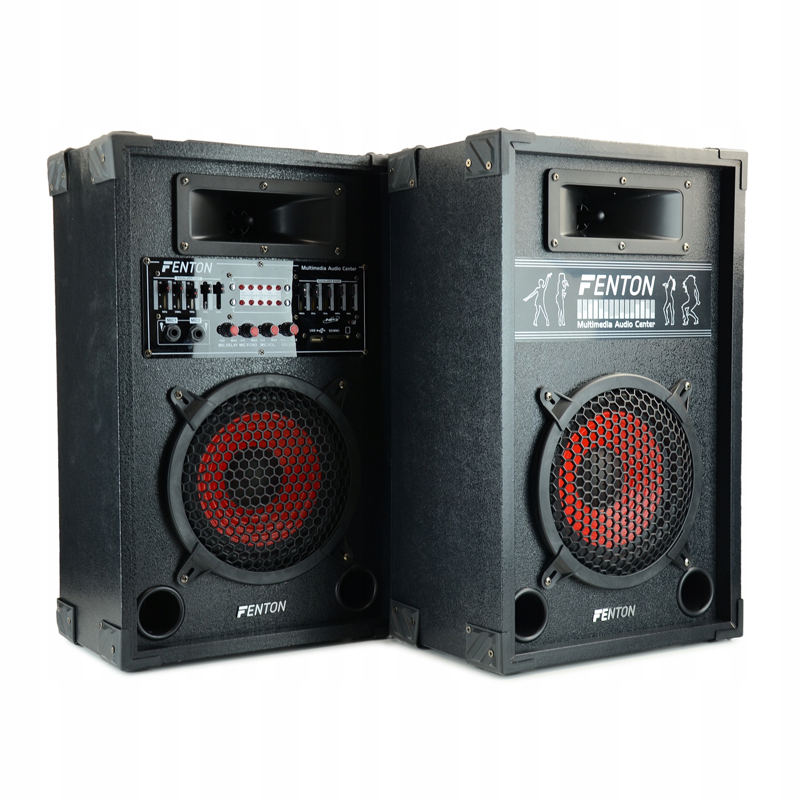 Aktywny zestaw nagłośnieniowy 2x300W USB SD BT Rodzaj estradowy