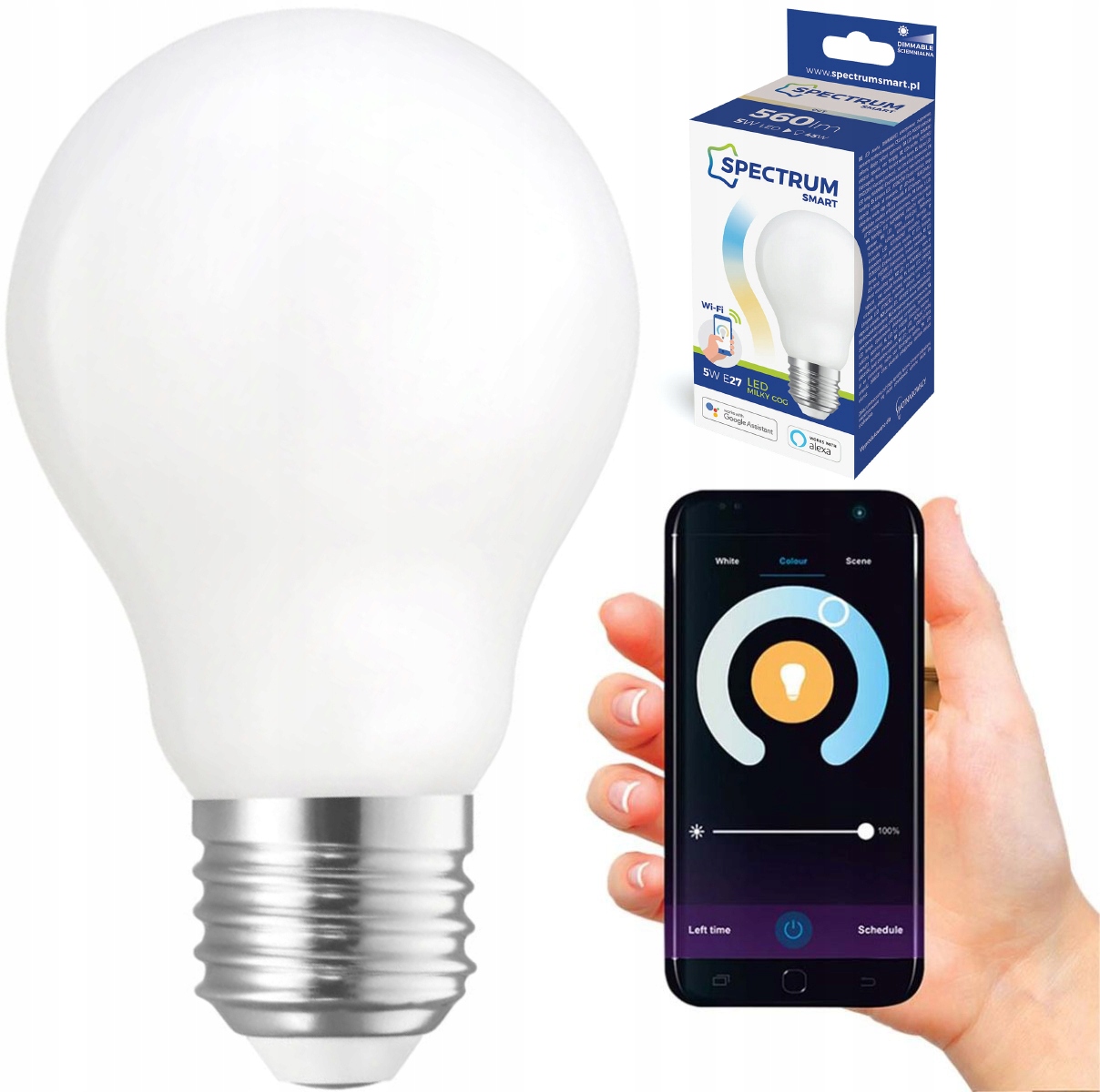 Żarówka LED FILAMENT E27 5W CCT SMART WiFi TUYA
