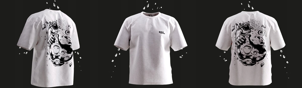 Koszulka Organic | rozm. M | OFF WHITE | UNISEX | BIAŁA MATERIA Kolor dominujący biały