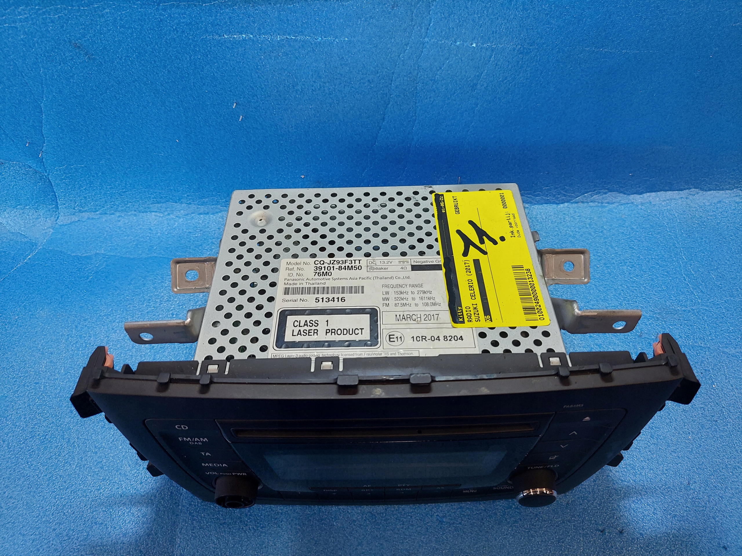 RADIO EKRAN SUZUKI CELERIO 2017 R CQ-JZ93F3TT