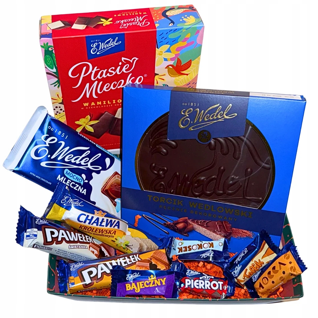Zestaw Prezentowy Wedel Klasyczne Polskie Słodycze Idealny z Polski