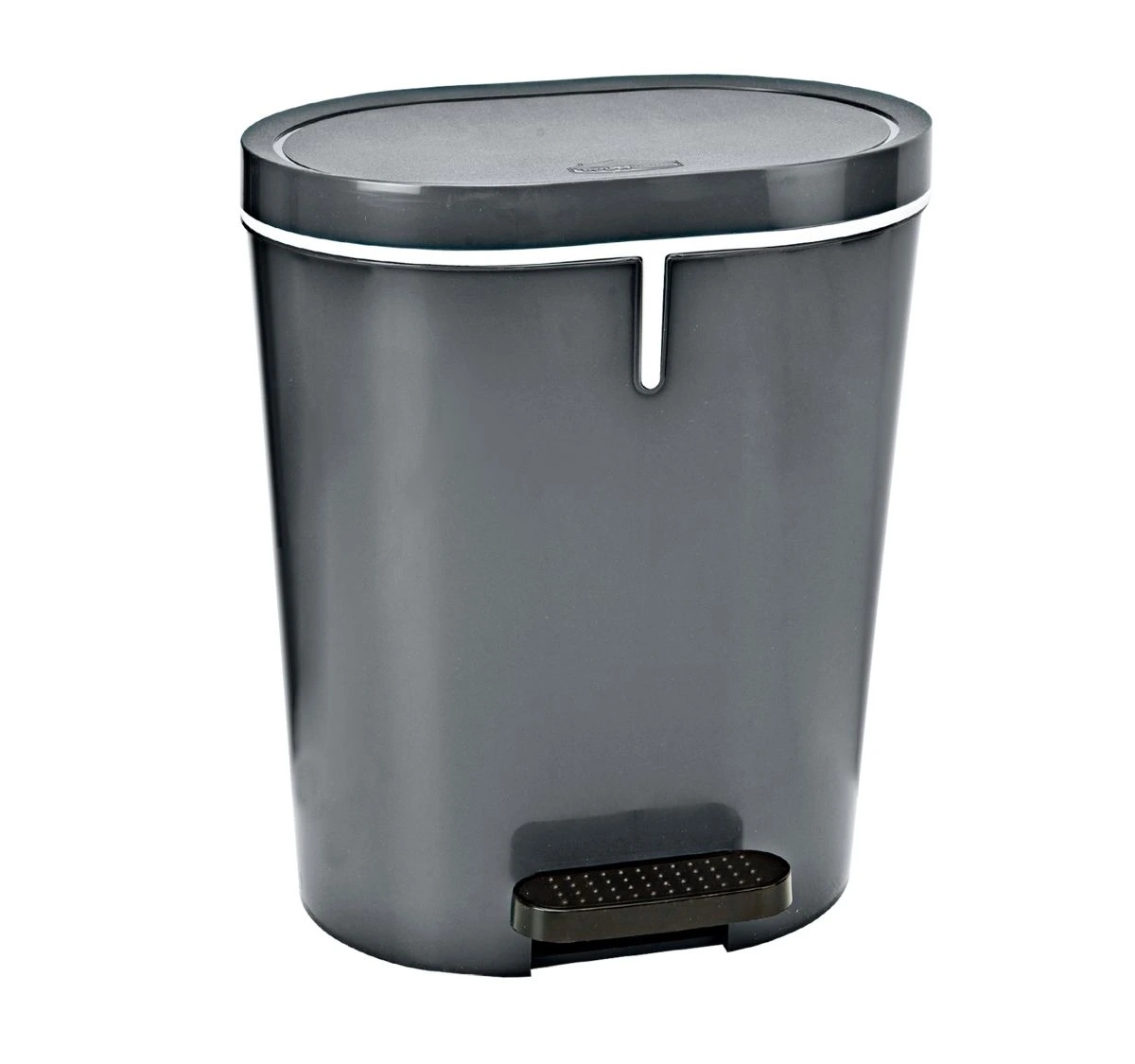 Denox Oval pedálový odpadkový koš 25 l, plast, antracitový