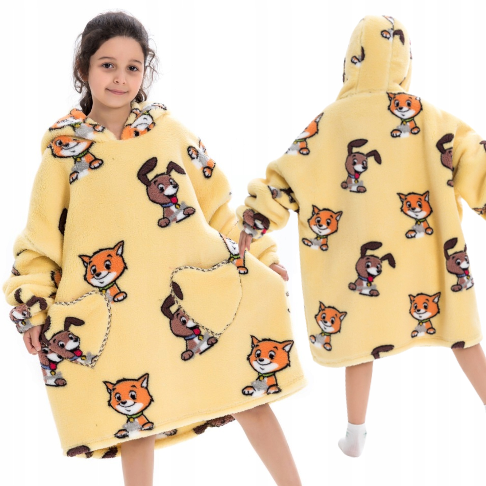 Koc Bluza Gruba Piżama Ciepła kocobluza miś awokado panda 3w1