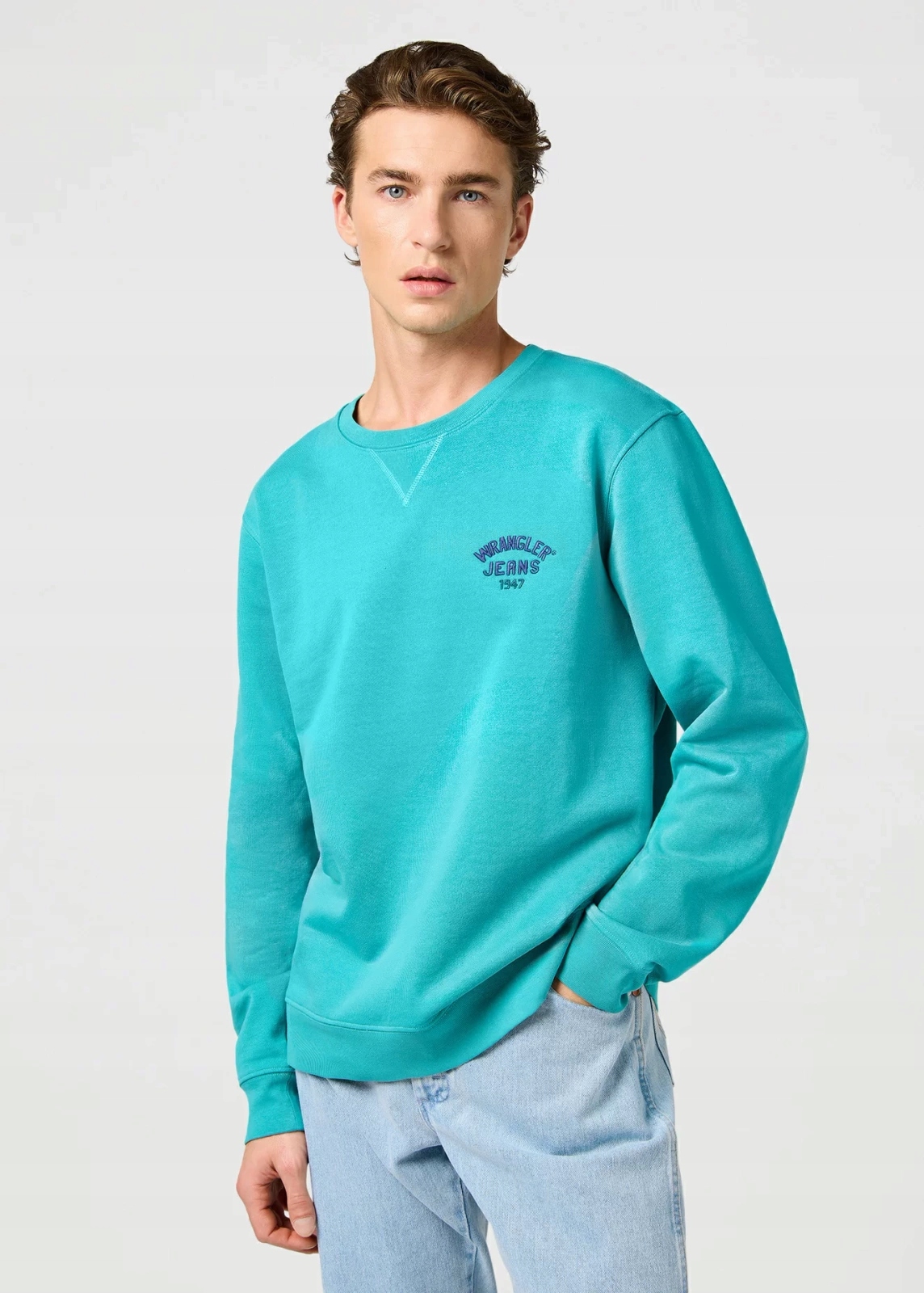 Męska bluza Wrangler Small Logo Crew Latigo Bay 112364095 M