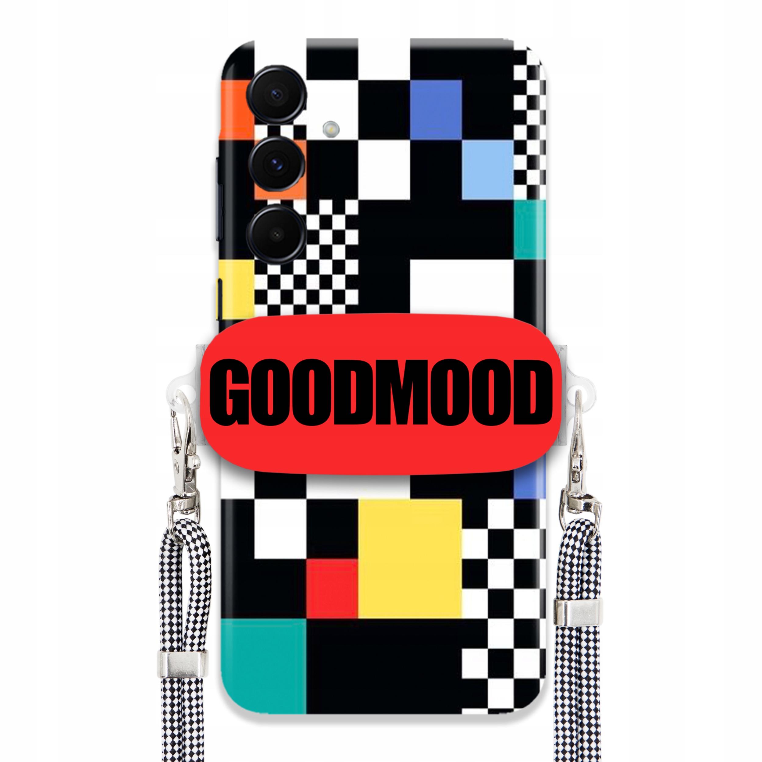 Pouzdro Pro Samsung A55 5G Pouzdro Držák Vodítka Zebra Telefonu Pixelart MIX Vzorů