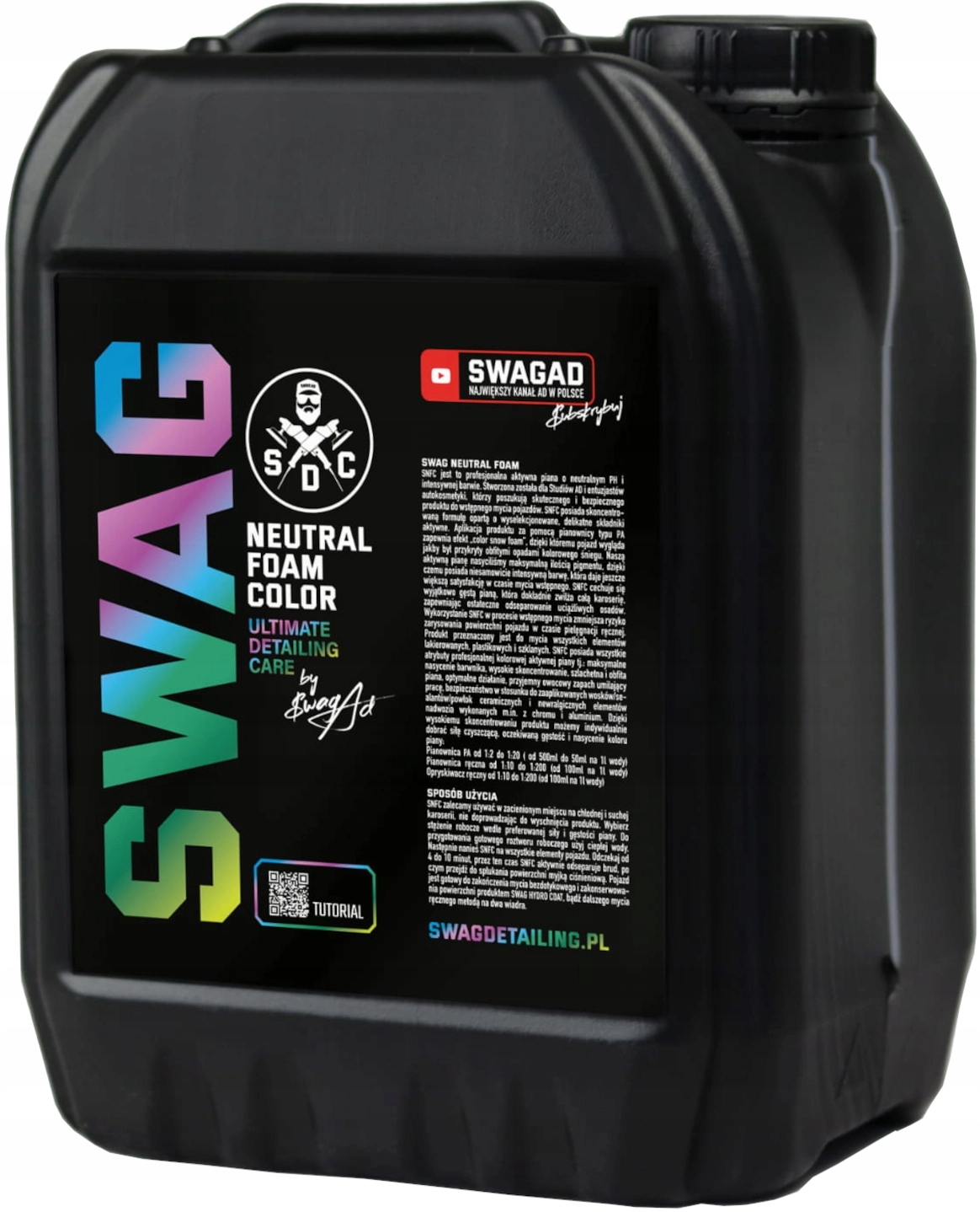 Swag Neutral Foam Color V.3 5L Aktívna Farebná Pena Profesionálna