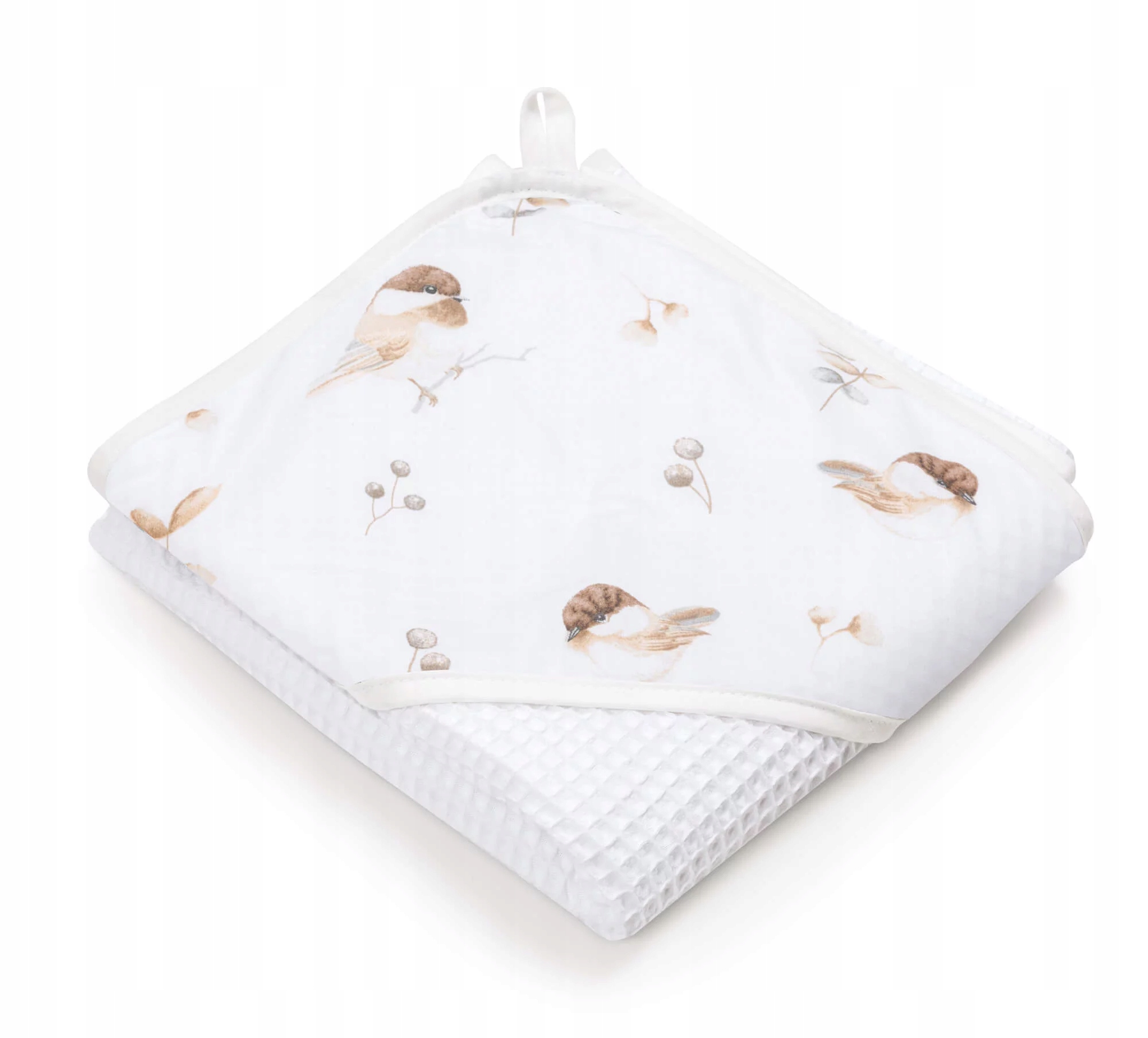 Ręcznik kąpielowy dla dzieci duży zestaw 100x100 bawełna wafel Pepi Kolor biały