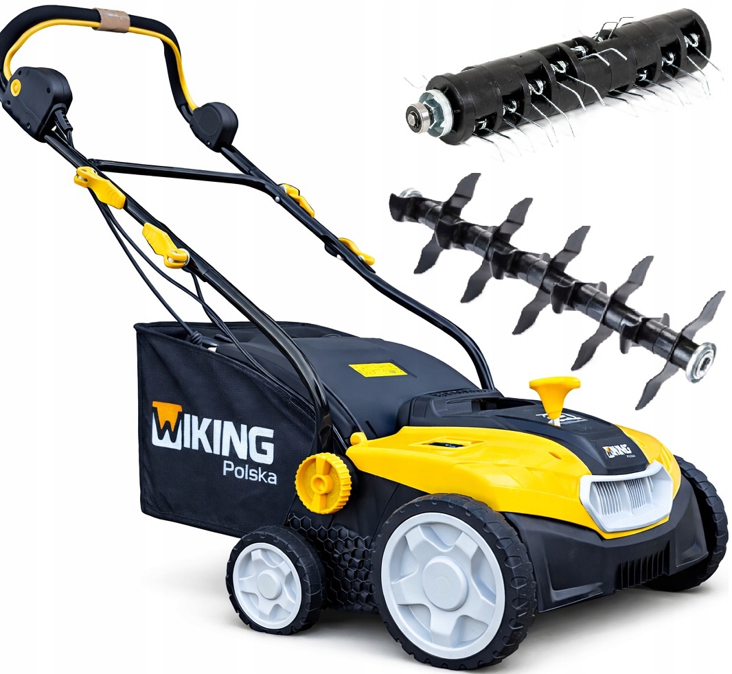 Aerator Elektryczny Areator Wertykulator Aeracja 3W1 Z Koszem 45l 2600W