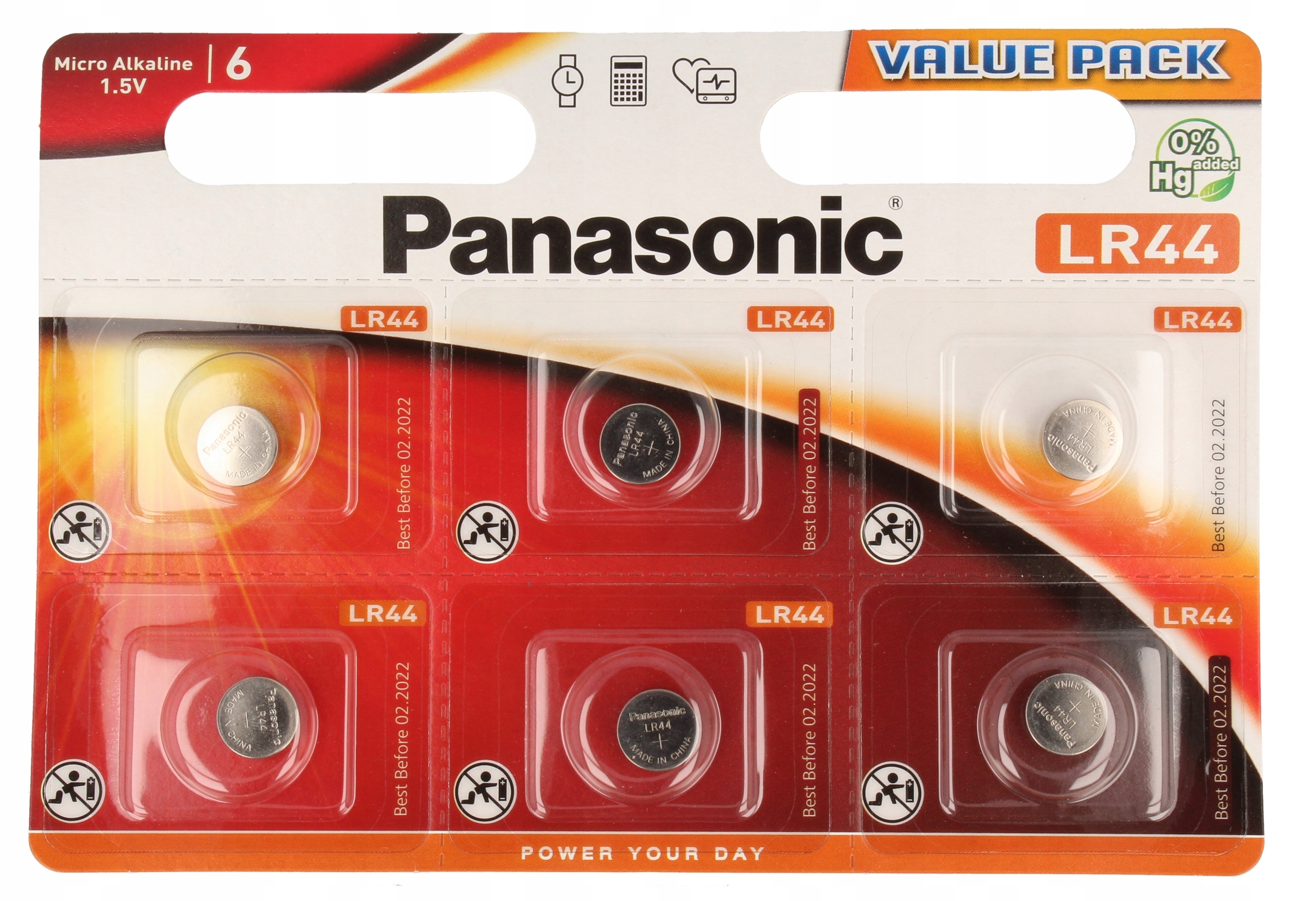 Panasonic LR44 Baterie Alkaliczne Specjalistyczne 6 szt.