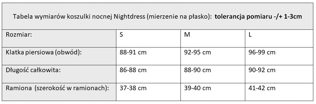 Jedwabna Koszula Nocna KORONKA Halka Piżama NLI s Wzór dominujący bez wzoru