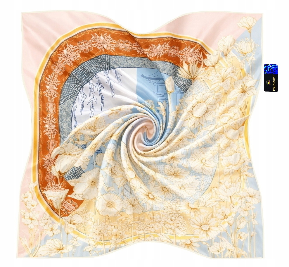 Šátek Hedvábný Šátek 100% Hedvábí Přírodní Moruše Kvalita Premium^ 90x90