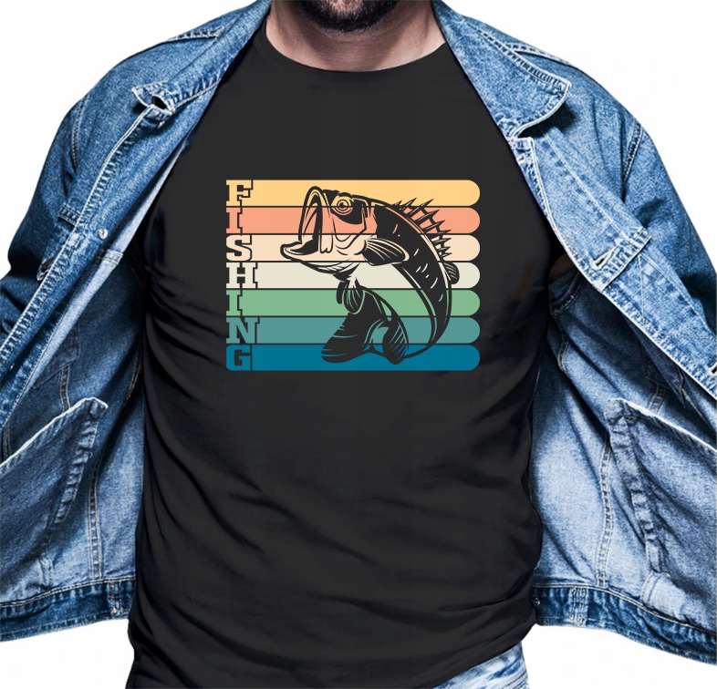

T-shirt męski dla wędkarza na ryby Fishing