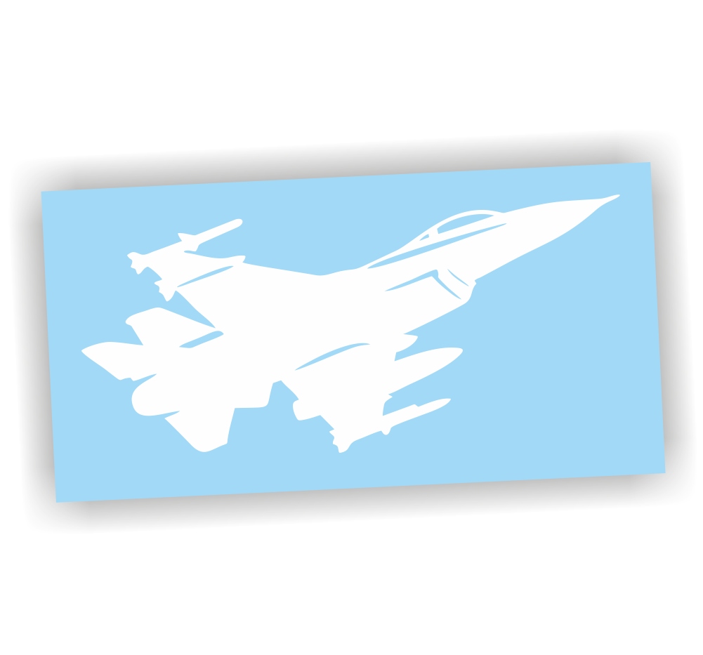 Naklejka Odrzutowiec kolor Biały myśliwiec f16 samolot odrzutowy naklejki!