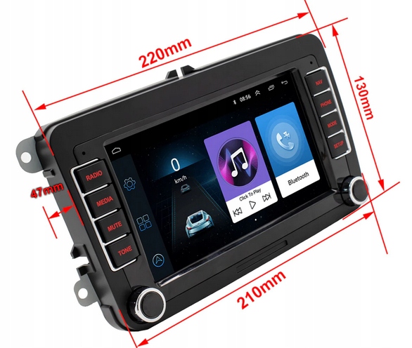 Radio nawigacja VW Volkswagen Android 12 GPS WIFI USB SD BT Marka VW