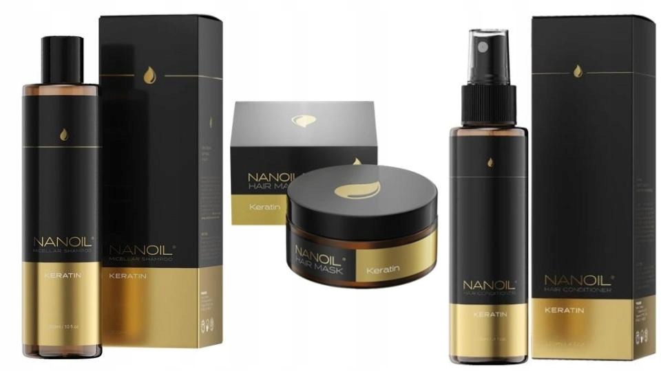 

Nanoil Keratin Odżywka Szampon Maska Zestaw