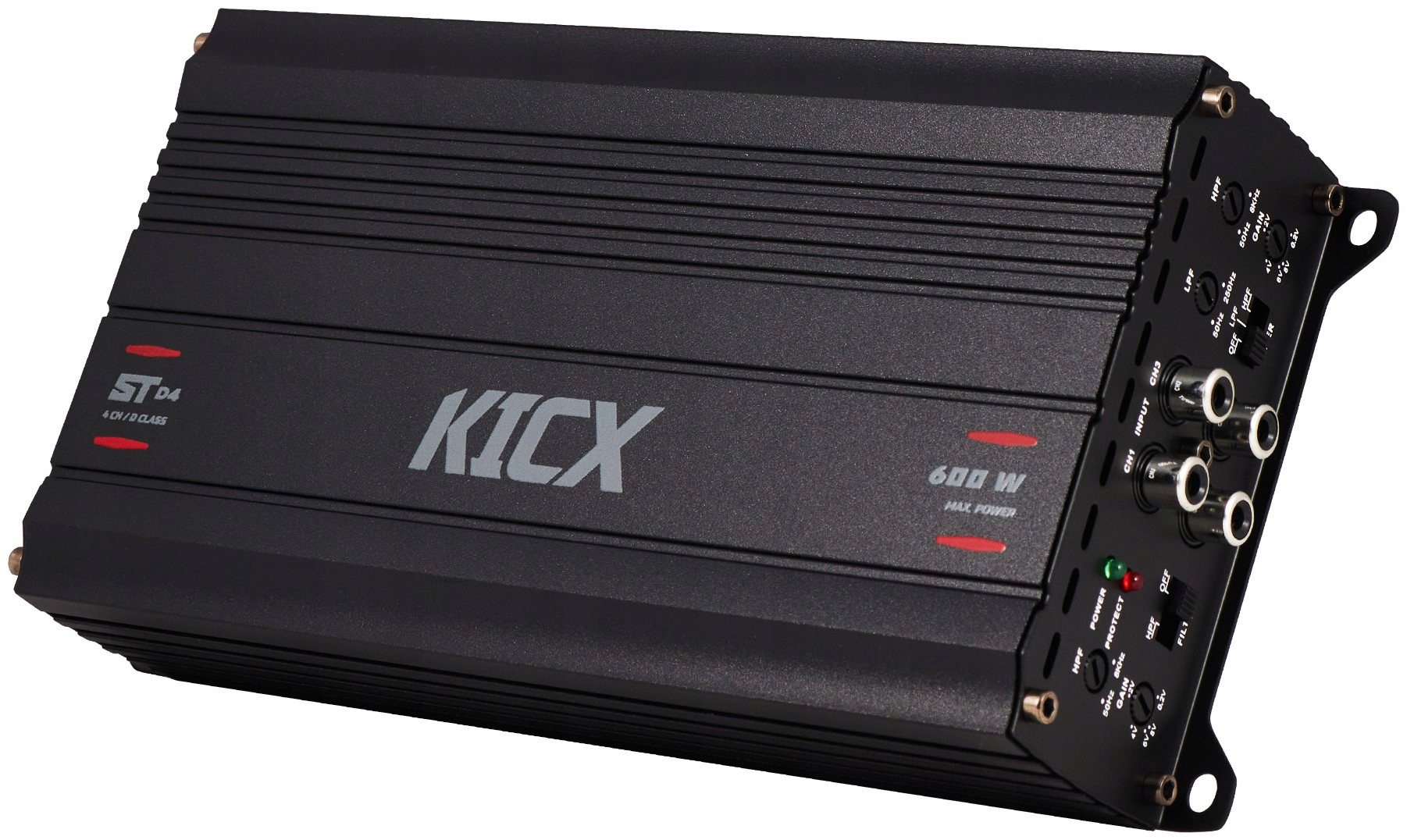 Kicx St D4 Malý 4-kanálový zosilňovač do auta 4x100/150W 2x300W kl. D