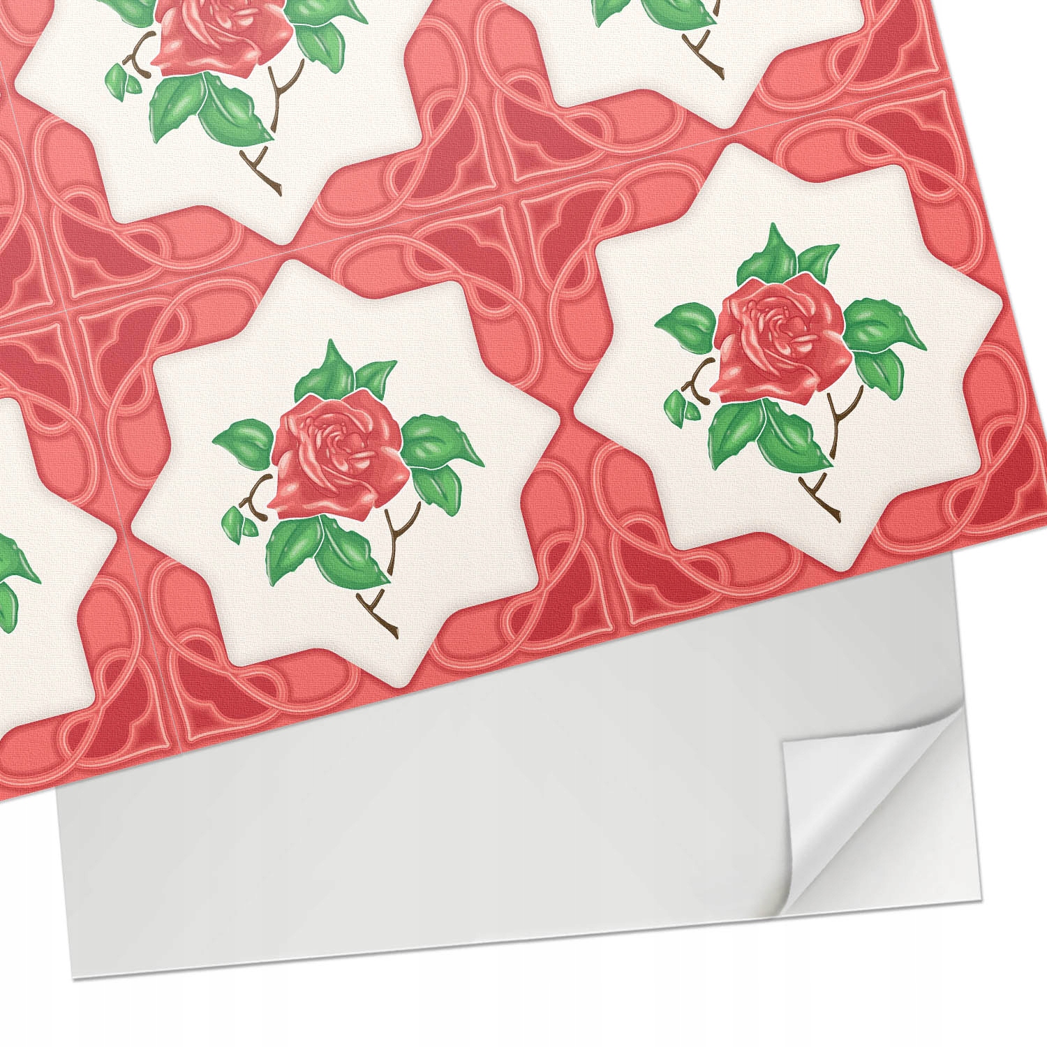 Sada vinylových dlaždic Květinové uspořádání v elegantním rámu 6 x 60 x 30 cm