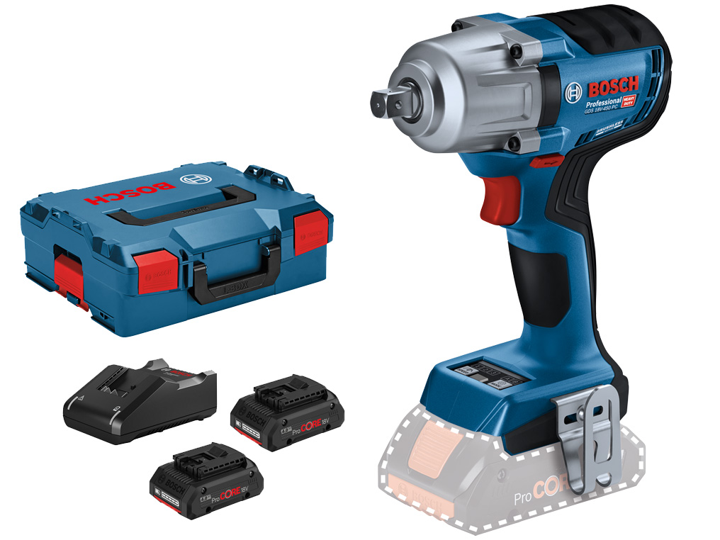 BOSCH GDS 18V-450 PC klucz udarowy 450Nm 1/2'' 18V 2x4,0Ah L-BOXX