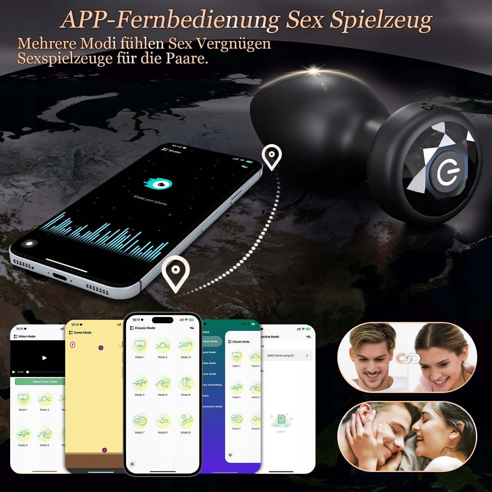 LOVETOY Wibrator Analny Dla Kobiet I Mężczyzn Z Aplikacją 10 Trybów — miniatura 3