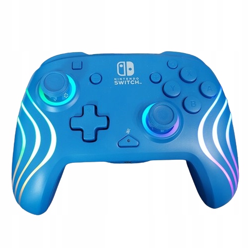 Oficjalny przewodowy kontroler Switch Afterglow Wave - niebieski