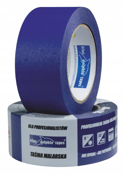 TAŚMA BLUE DOLPHIN DELFIN MALARSKA NIEBIESKA 30mm