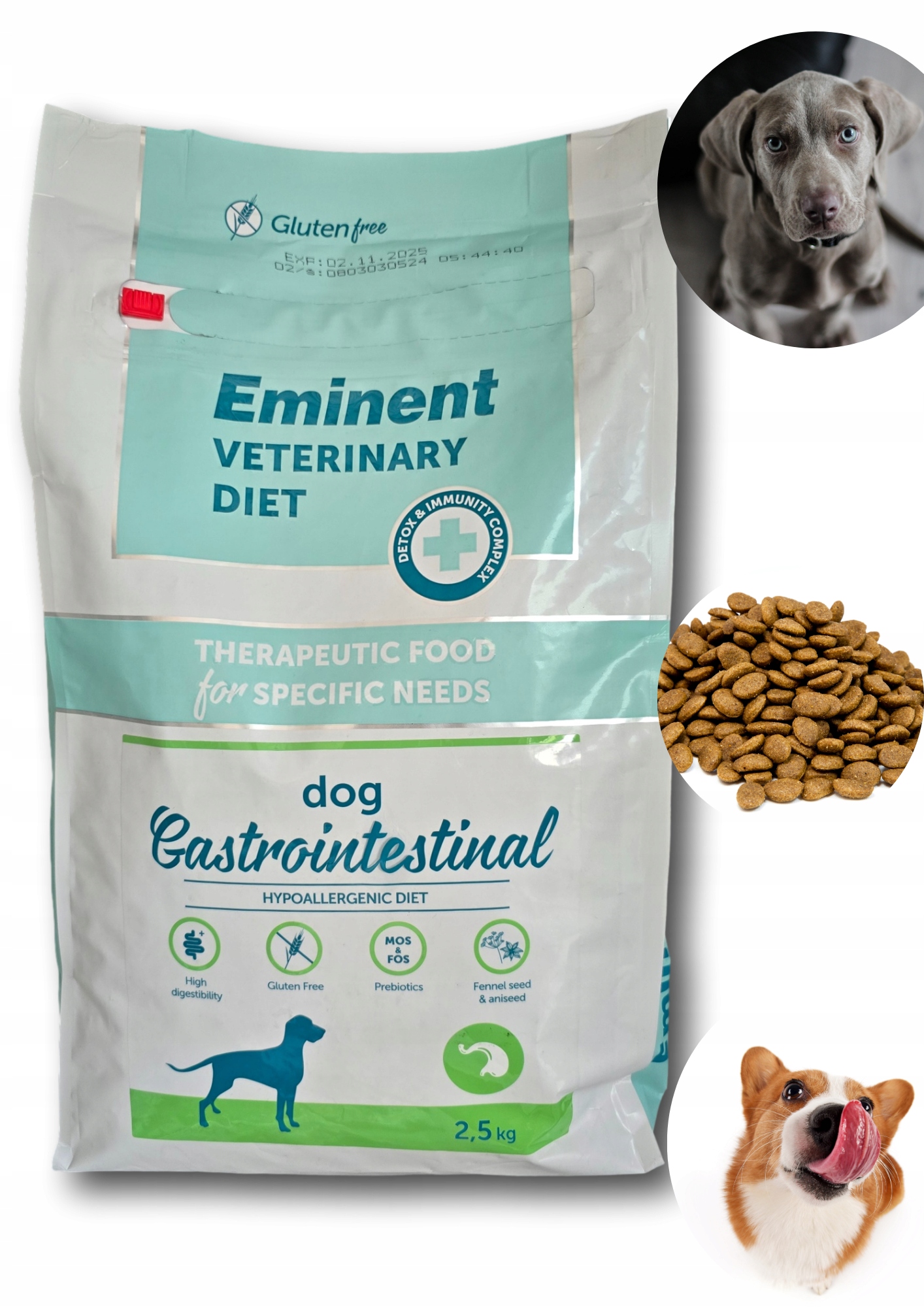 Levně Eminent Vet Diet Dog Gastro Hypoallergenic 2,5 kg krmivo Premium