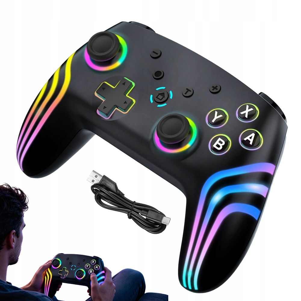 Pad Bezprzewodowy Bluetooth Do Switch 2 Oled Pro Lite Rgb Kontroler Gamepad