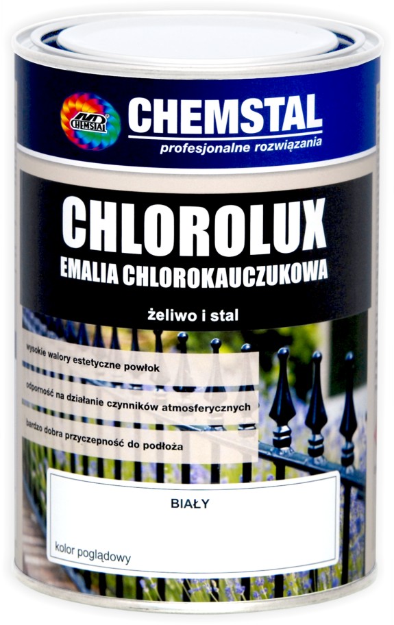 Emalia chlorokauczukowa CHLOROLUX 10L BIAŁY