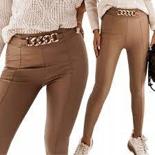 

Legginsy Eko-skóra Delikatne Łańcuch