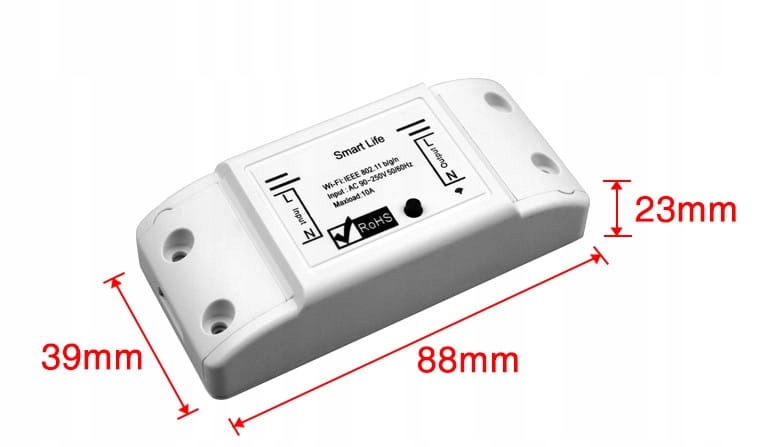 INTELIGENTNY PRZEKAŹNIK WŁĄCZNIK PRZEŁĄCZNIK WiFi SMART TUYA ANDROID IOS Kod producenta MS-101