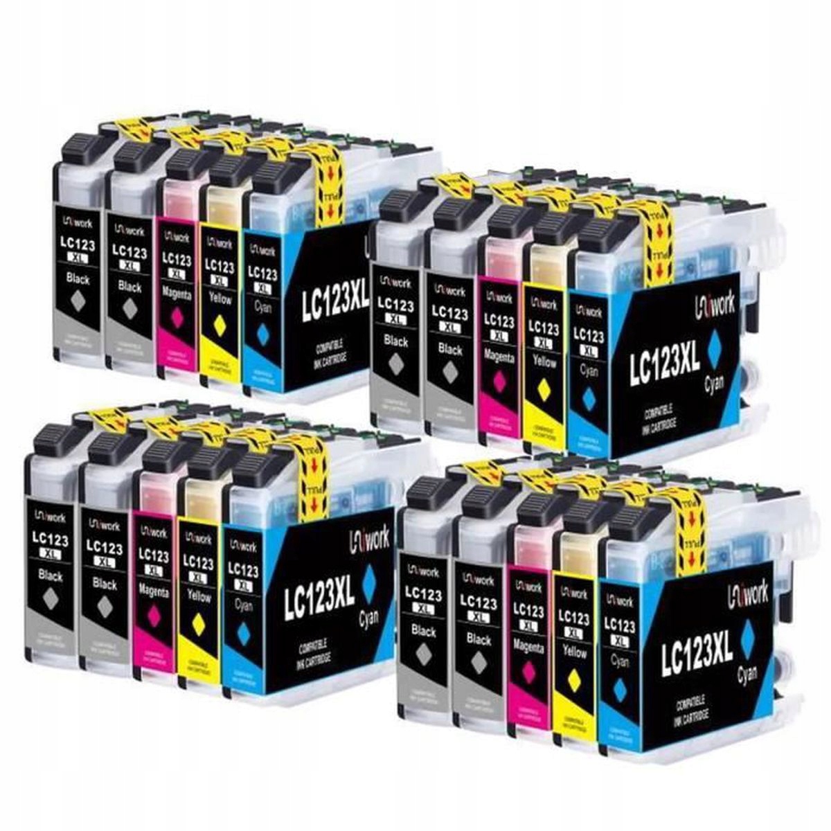 20 x TUSZE DO DRUKARKI Brother LC123XL DCP-145C