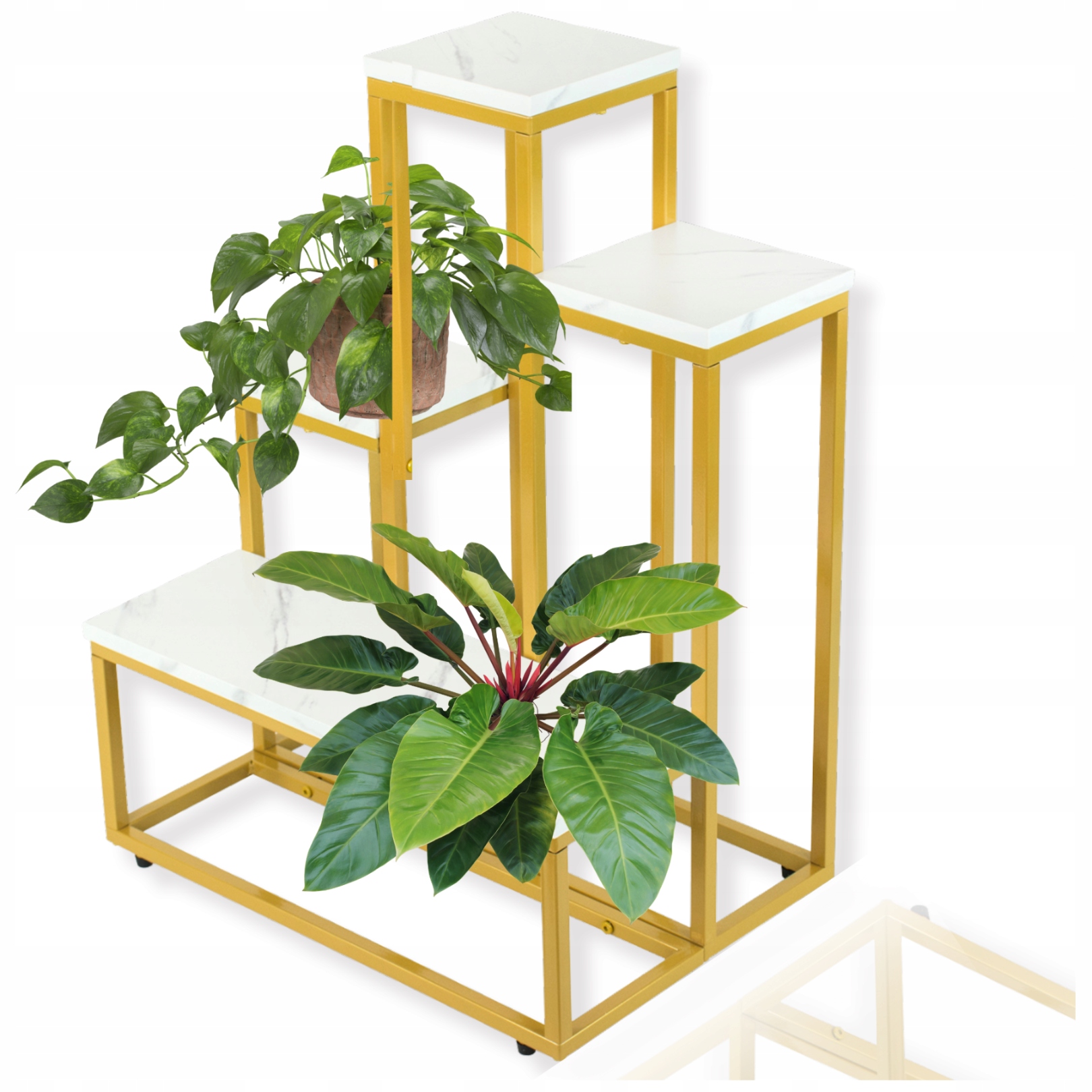 Držák Na Květináč Stojan na květiny rostliny regál moderní 4 police