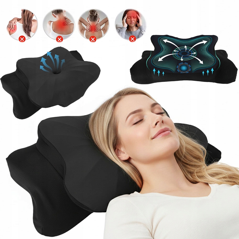 Poduszka Ergonomiczna Z Memory Foam Z Pokrowcem Jedwab Lodowy