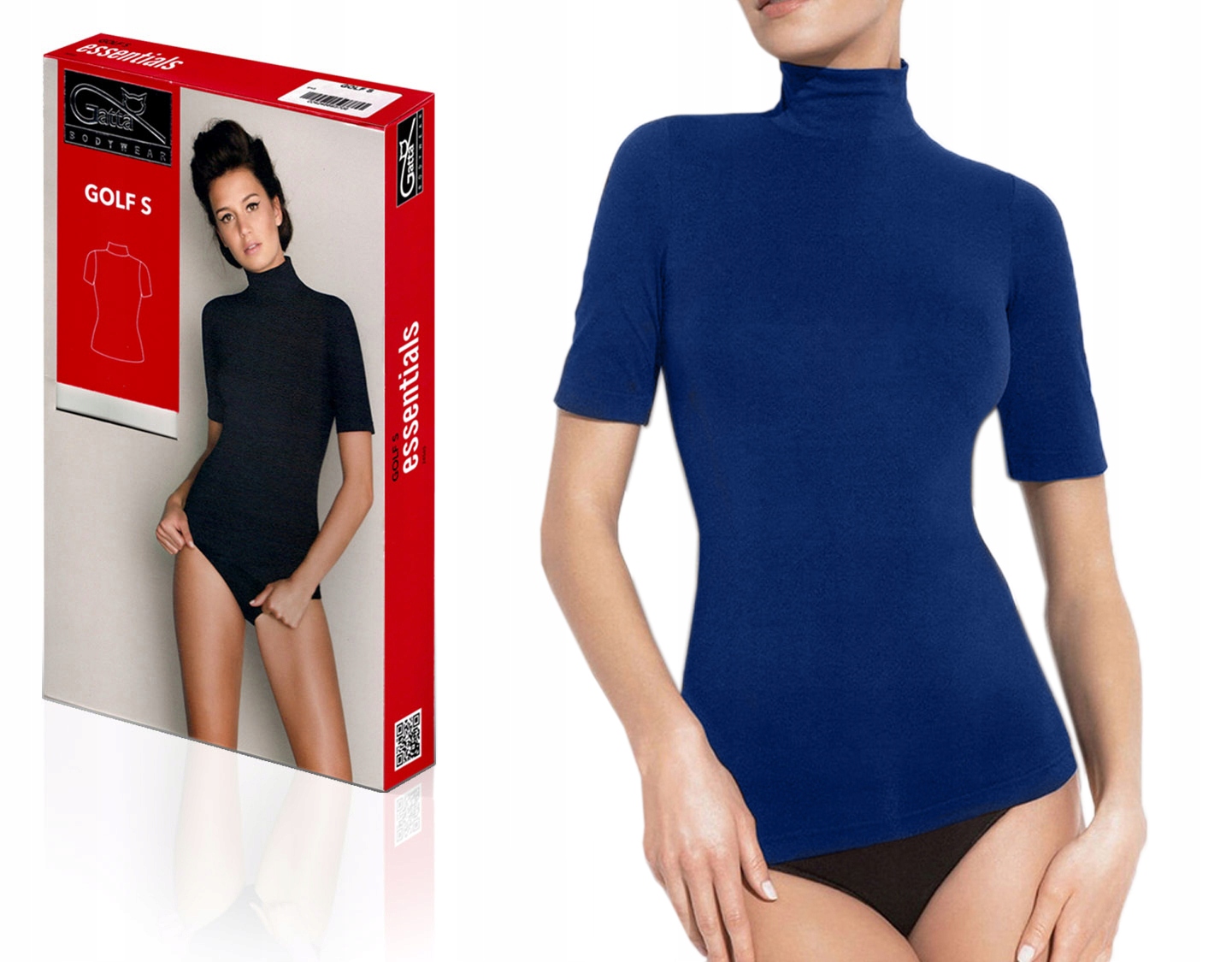 

Gatta bezszwowy Golf S krótki rękaw niebieski M