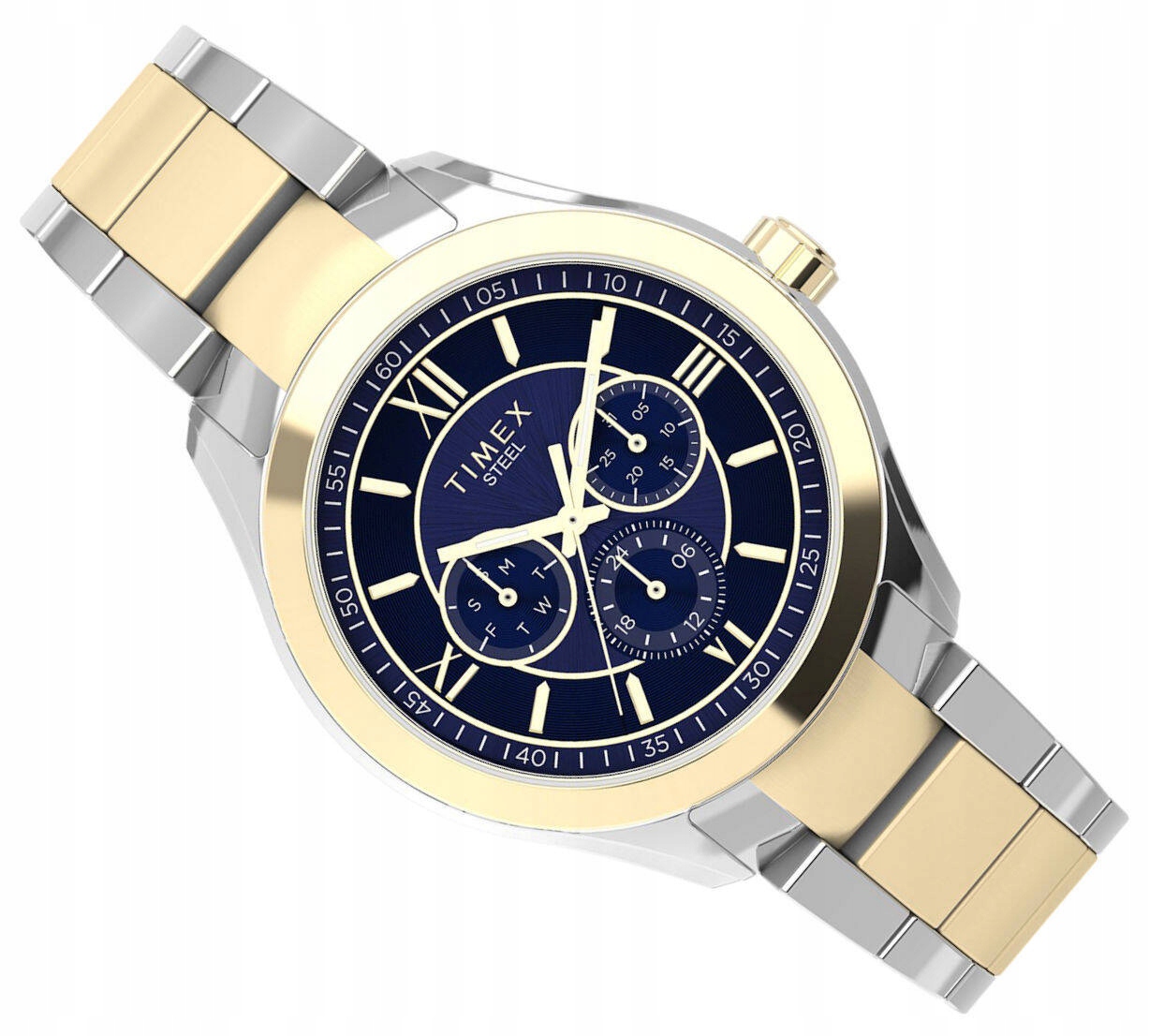 Pánské Klasické Ocelové Vodotěsné Hodinky Timex TW2V95500 Datumovka