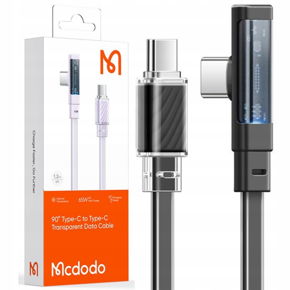 

Mcdodo Mocny Szybki Kabel Kątowy Usb-c Pd 65W 1,2M